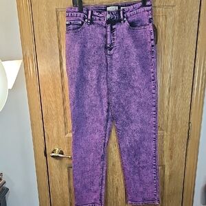LOGO by Lori Goldstein Purple Straight Leg Jeans